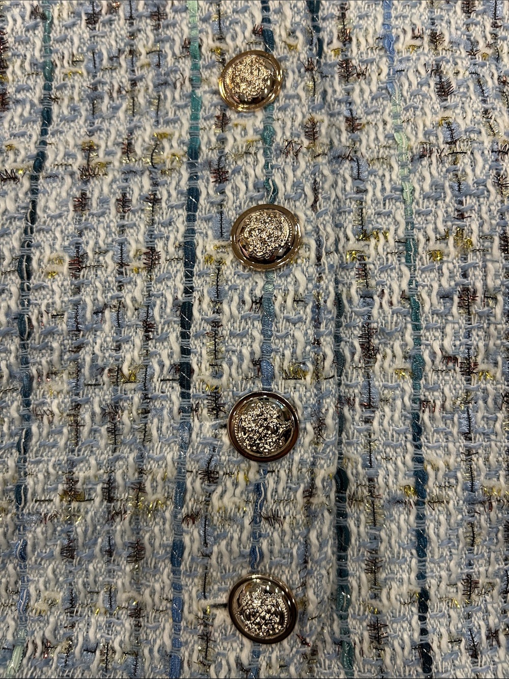 Tweed chain strap camisole top, XL - Picture 2 of 5